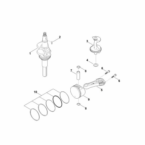 Picture of D - Albero motore, pistone EVC 2000.0 (EVC2000-0001)